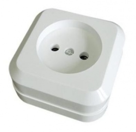 Розетка  "Ладога"  б/з белая ТЦ Евроремонт