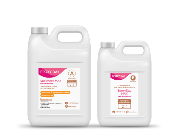 EpoxyDay MAX для творчества высоковязкая ГУСТАЯ (3 кг) ТЦ Евроремонт