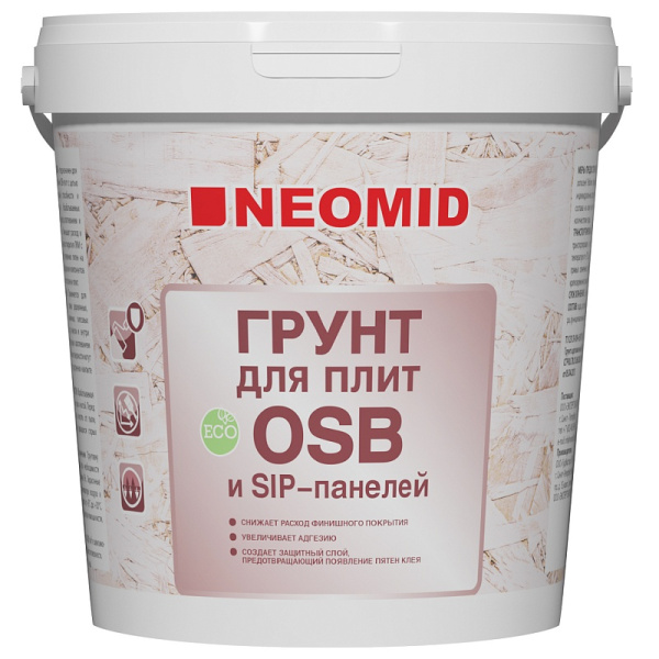 Неомид Фасадная Краска-Грунт для плит OSB Proff 3 в 1 (1 кг) ТЦ Евроремонт