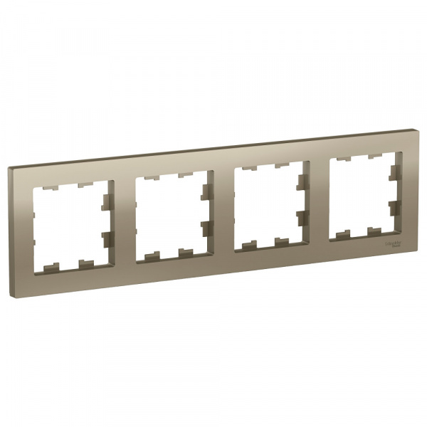 Schneider Electric ATLASDESIGN 4-постовая РАМКА, ШАМПАНЬ ТЦ Евроремонт