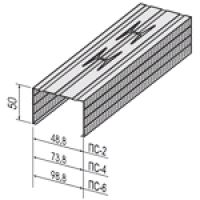 Профиль СТОЕЧНЫЙ 75*50*3000 (ПС-4) (12шт/уп) ТЦ Евроремонт