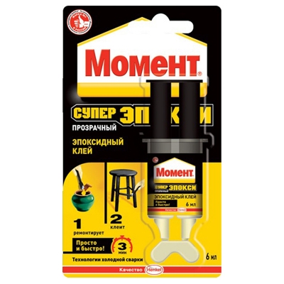 Эпоксид.Супер-ЭПОКСИ в шоубоксе12мл,прозрачный 2х6мл. ТЦ Евроремонт