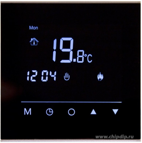 Терморегулятор сенсорный программируемый REXANT, R300B, черный ТЦ Евроремонт