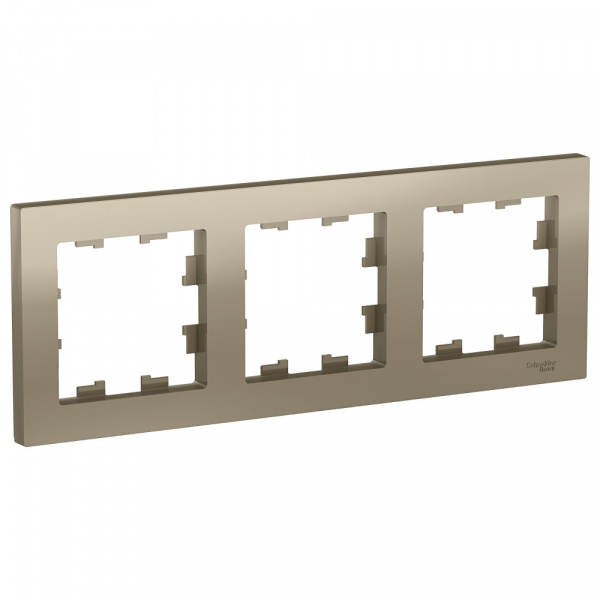 Schneider Electric ATLASDESIGN 3-постовая РАМКА, ШАМПАНЬ ТЦ Евроремонт