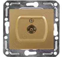 Розетка ZENA ТВ золото (модуль) ТЦ Евроремонт