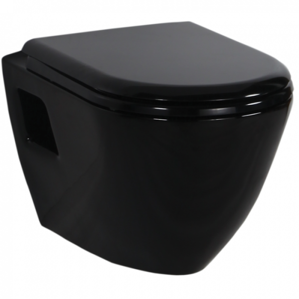 Унитаз подвесной Черный Creavit Single ТР325.В01 микролифт KC3131.S0 ТЦ Евроремонт