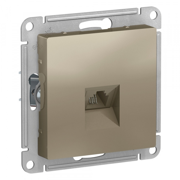 Schneider Electric ATLASDESIGN РОЗЕТКА телефонная RJ11, механизм, ШАМПАНЬ ТЦ Евроремонт