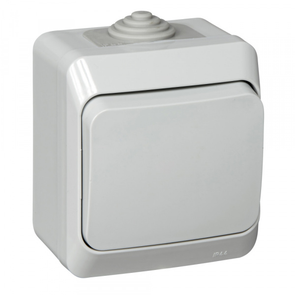 Schneider Этюд выключатель 1 кл. серый IP44 ТЦ Евроремонт