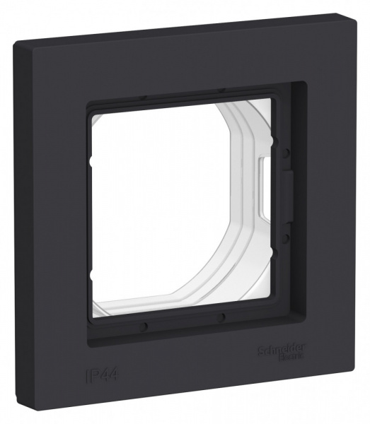 Schneider Electric ATLASDESIGN AQUA 1-постовая РАМКА, КАРБОН ТЦ Евроремонт