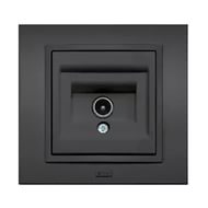 Розетка ZENA ТВ черный (модуль) ТЦ Евроремонт