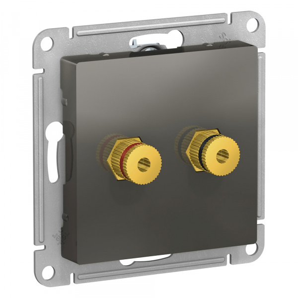 Schneider Electric ATLASDESIGN АУДИОРОЗЕТКА двухместная, СТАЛЬ ТЦ Евроремонт