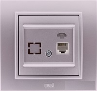 Розетка ZENA ТЛФ  хром (модуль) ТЦ Евроремонт