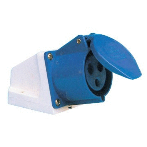 Розетка 113 стационарная 2Р+РЕ 16А 220В IP44 TDM ТЦ Евроремонт