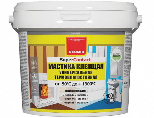 Неомид Мастика клеящая термостойкая универсальная (9 кг) ТЦ Евроремонт