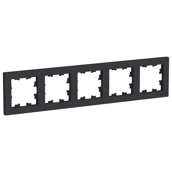 Schneider Electric ATLASDESIGN 5-постовая РАМКА, универсальная, КАРБОН ТЦ Евроремонт
