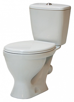 Унитаз-компакт ЭТАЛОН ЭКОНОМ, к/в, 1-реж, сид. ПП(Sanita) ТЦ Евроремонт