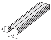 Профиль потолочный ППЭ 45*18-3000 (уп.24шт.) ТЦ Евроремонт