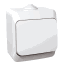 Schneider Этюд выключатель 1 кл. белый IP44 ТЦ Евроремонт