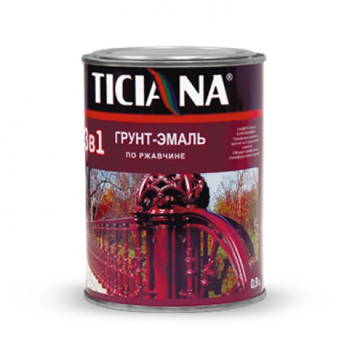 Грунт-эмаль по ржавчине  желтая  0,9кг. (Тициана) ТЦ Евроремонт